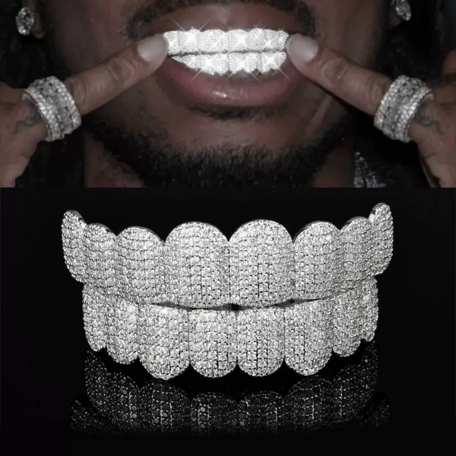 Moissanite Exaggerated Rap Prop Grillz