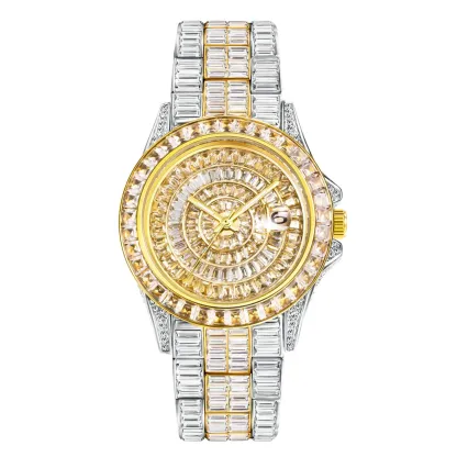 Moissanite Stylish Watch Fully Set 