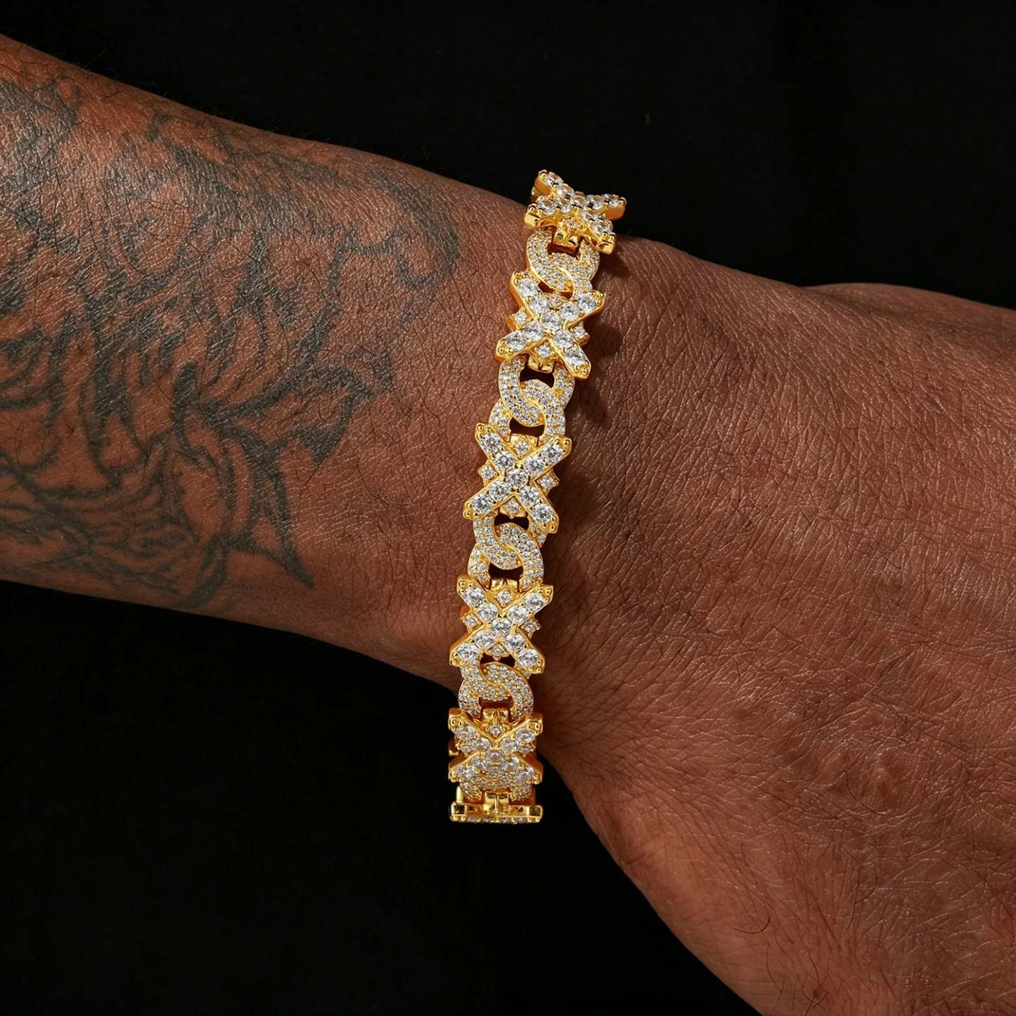 11MM Moissanite X Infinity Loop Bracelet