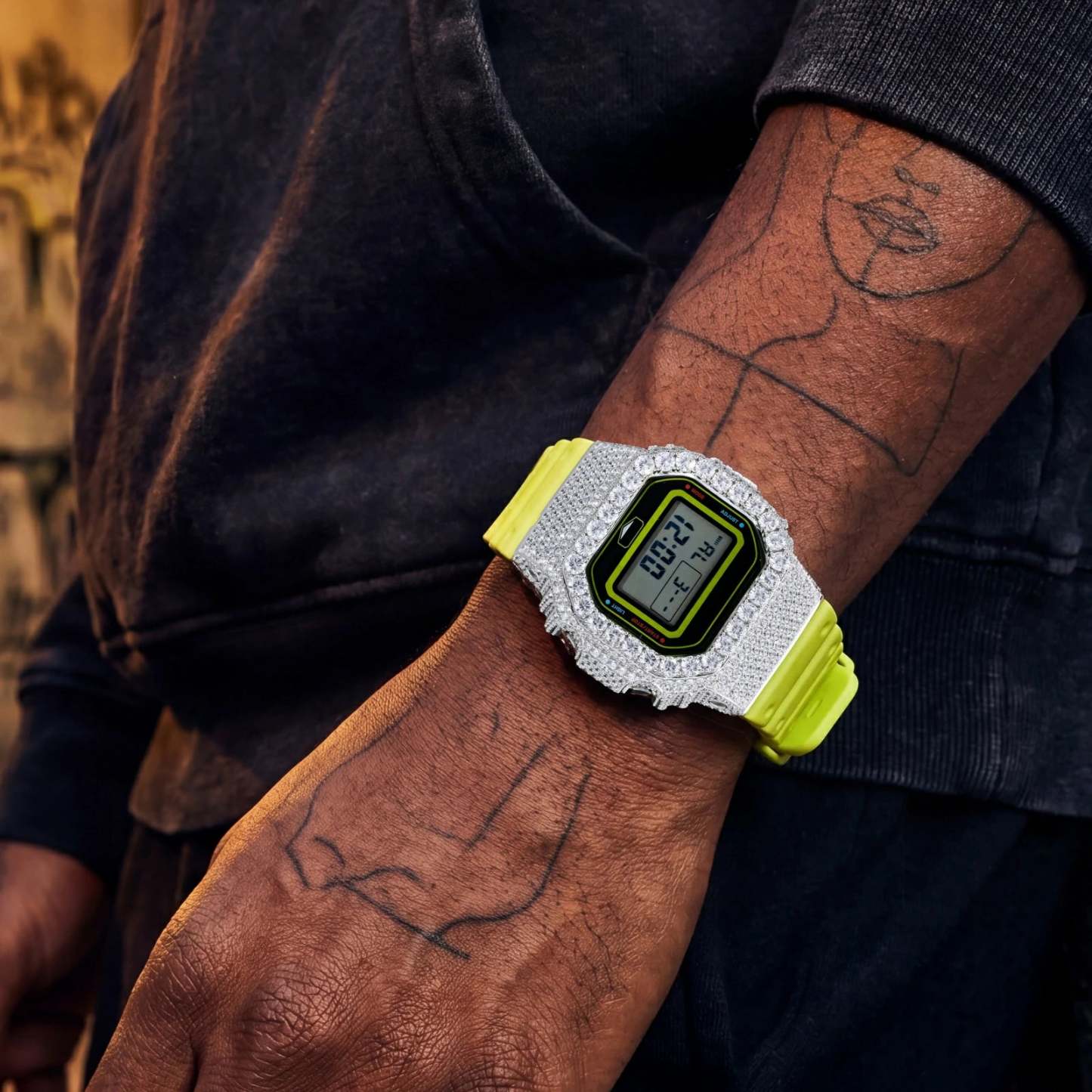 Moissanite Iced Out Hip Hop Bezle For DW5600BBR Watch