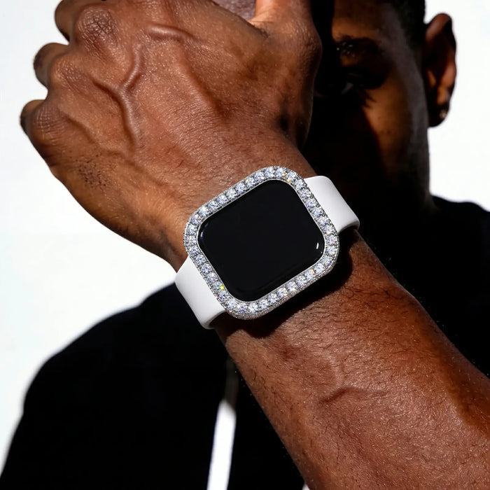 42/46mm Moissanite Bezel Case For Apple Watch Series 10/11