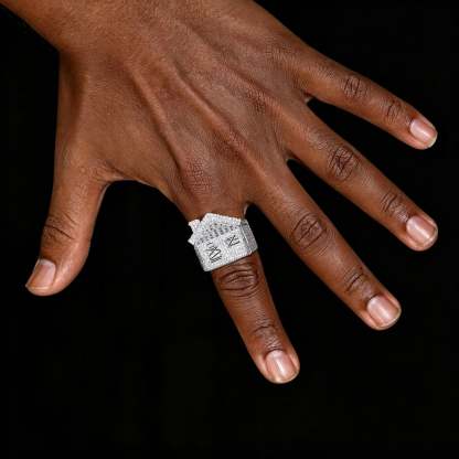 Moissanite Creative Three-Dimensional Small House Ring