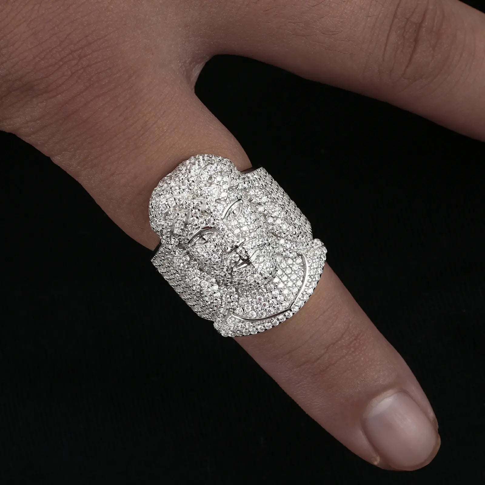 Moissanite Hip Hop Portrait Ring