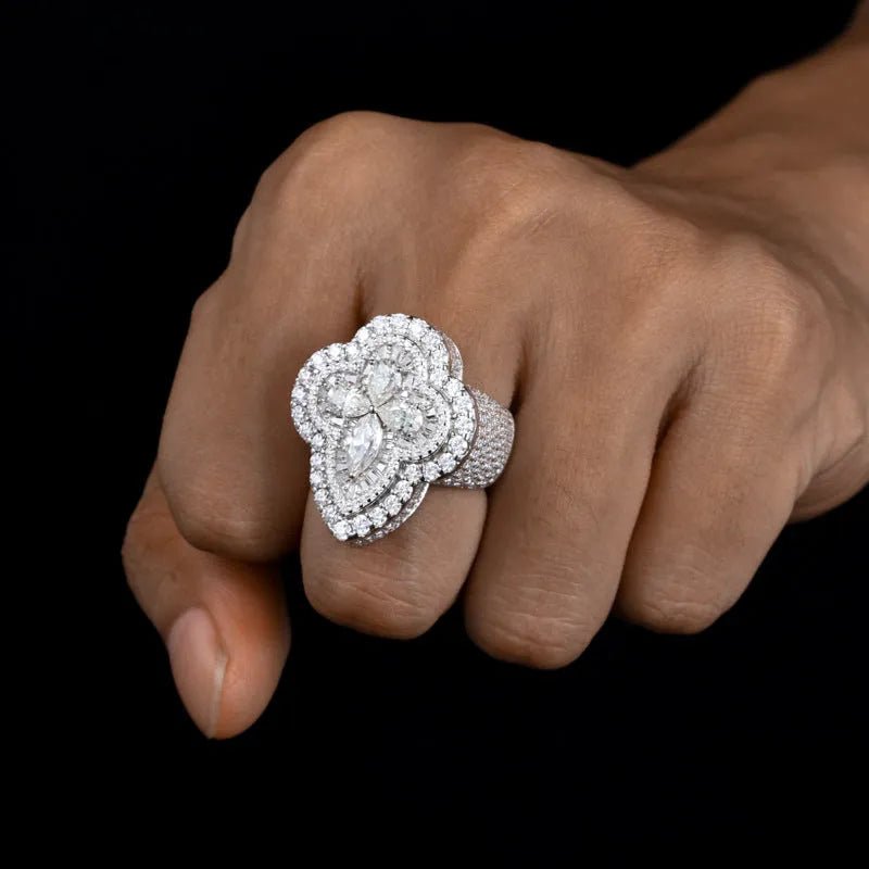Moissanite Luxury Shaped Clovers Ring