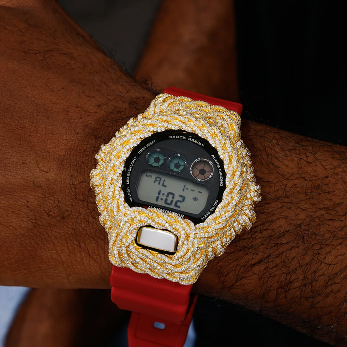 Moissanite Rope Watch Case for DW6900 SERIES
