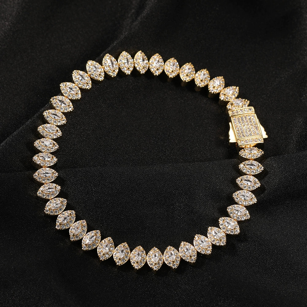 8mm Moissanite Marquise Bracelet