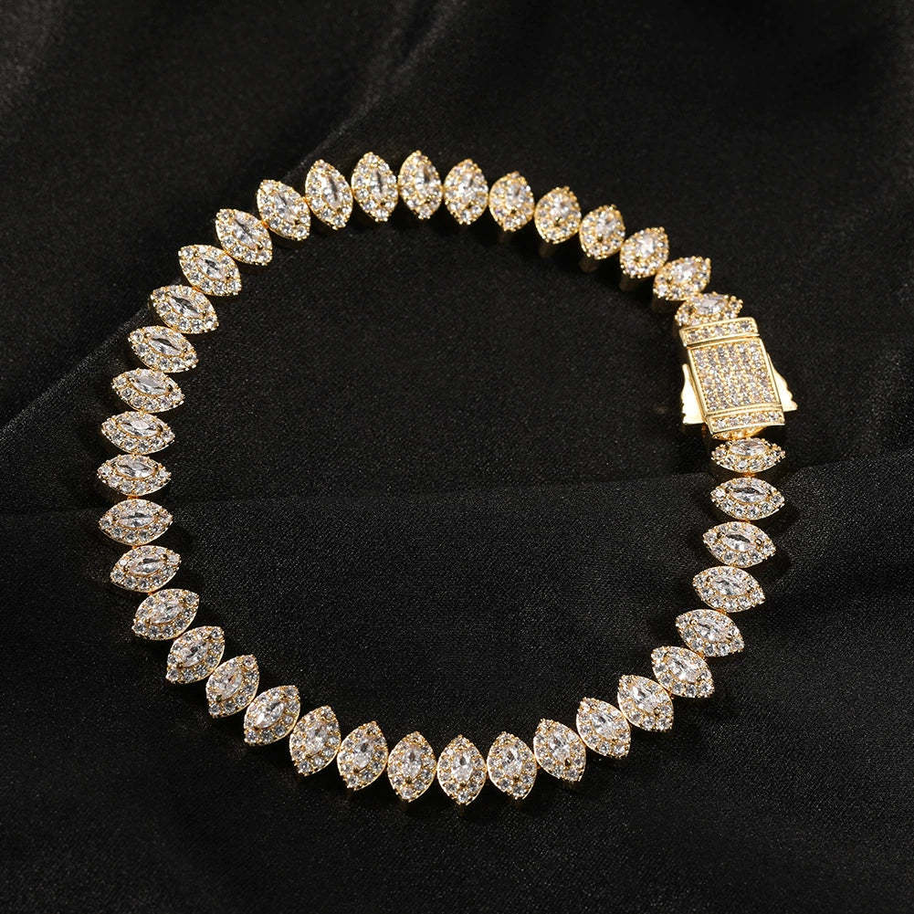 8mm Moissanite Marquise Bracelet