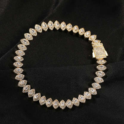 8mm Moissanite Marquise Bracelet