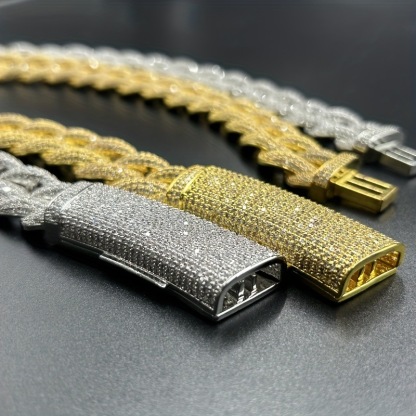 20mm S925 Moissanite Unique Trendy Pattern Cuban Chain
