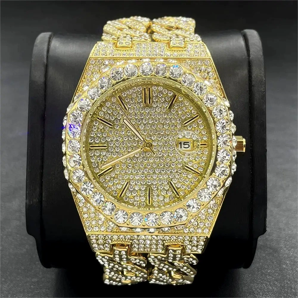Iced-out Diamond Moissanite Watch