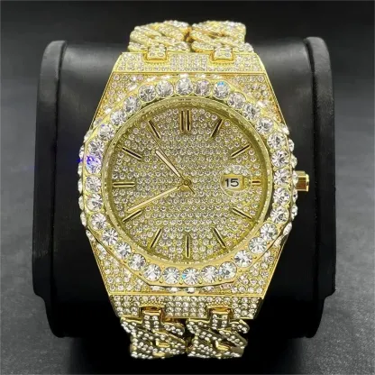 Iced-out Diamond Moissanite Watch