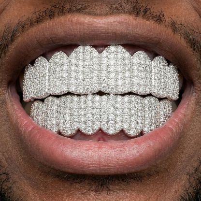 Moissanite Exaggerated Rap Prop Grillz