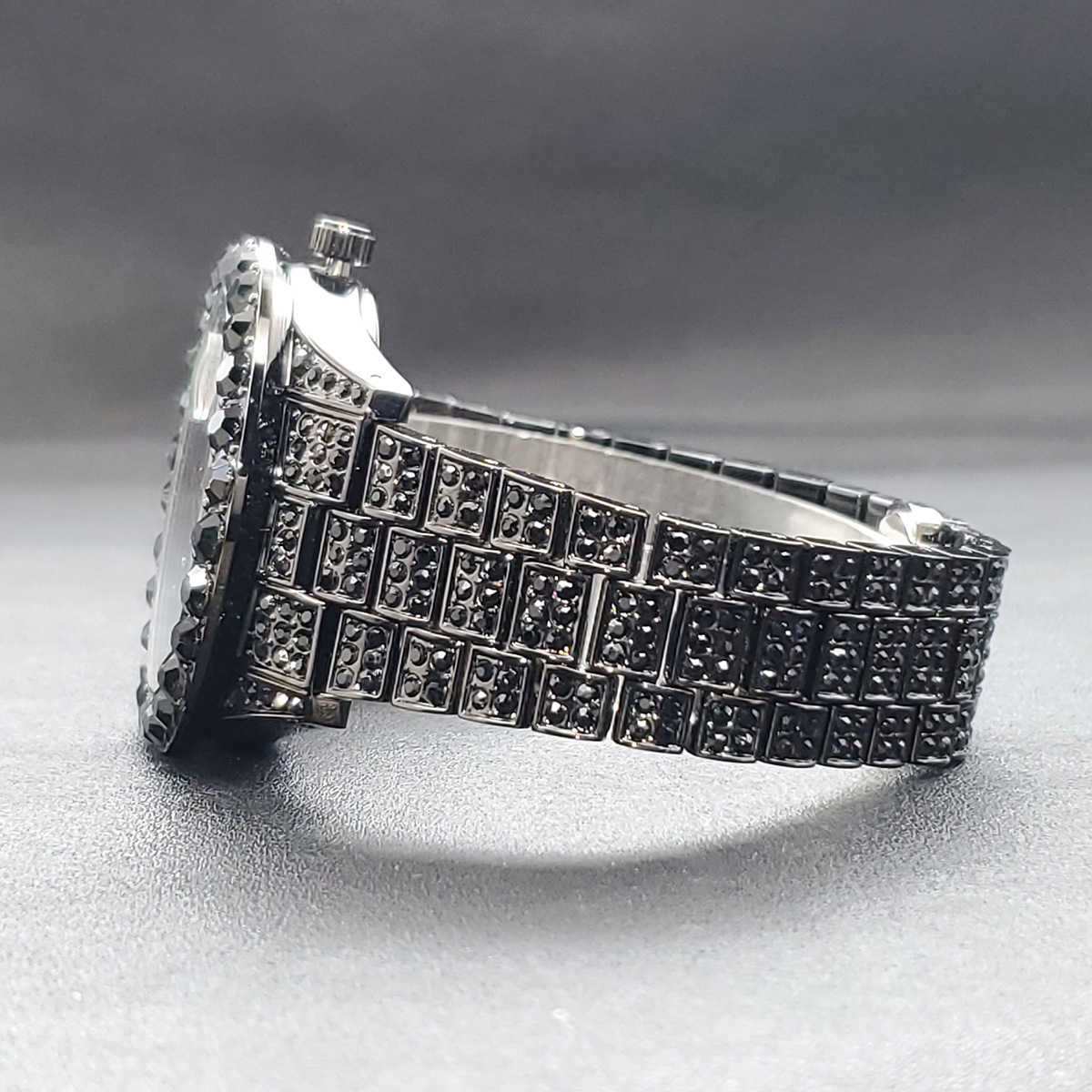 Square Moissanite Bold Roman Numeral Dial Watch