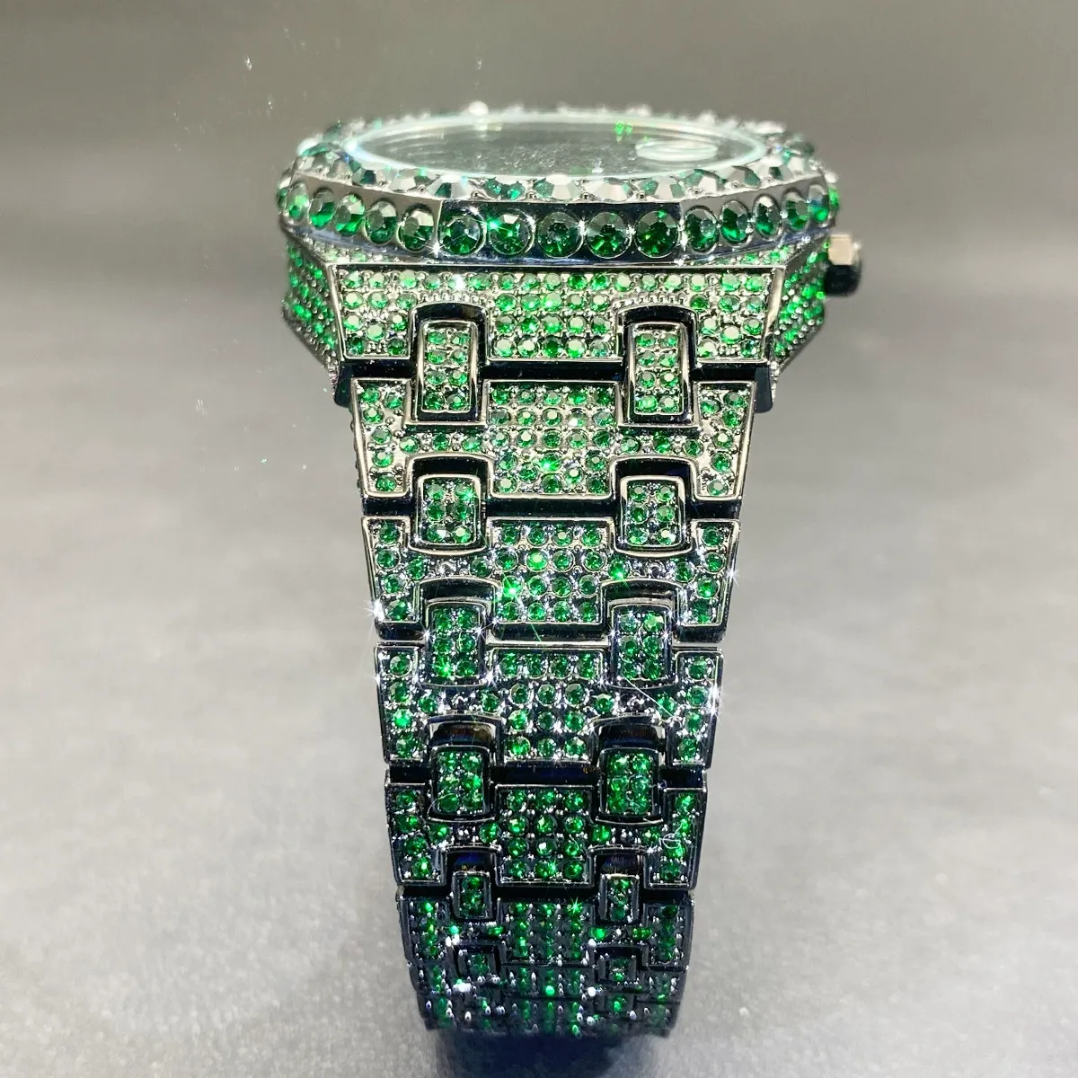 Niche Moissanite Watch with Luminous Hands