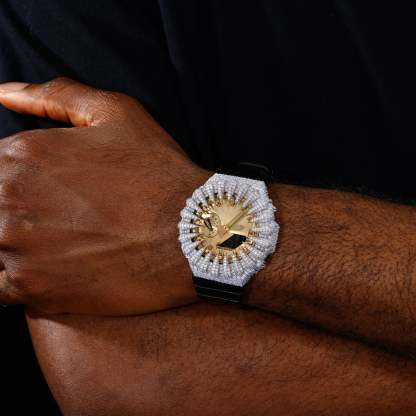 Moissanite GA2100 spiky watch case