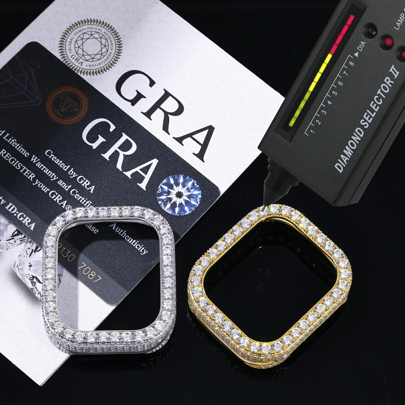 42/46mm Moissanite Bezel Case For Apple Watch Series 10/11