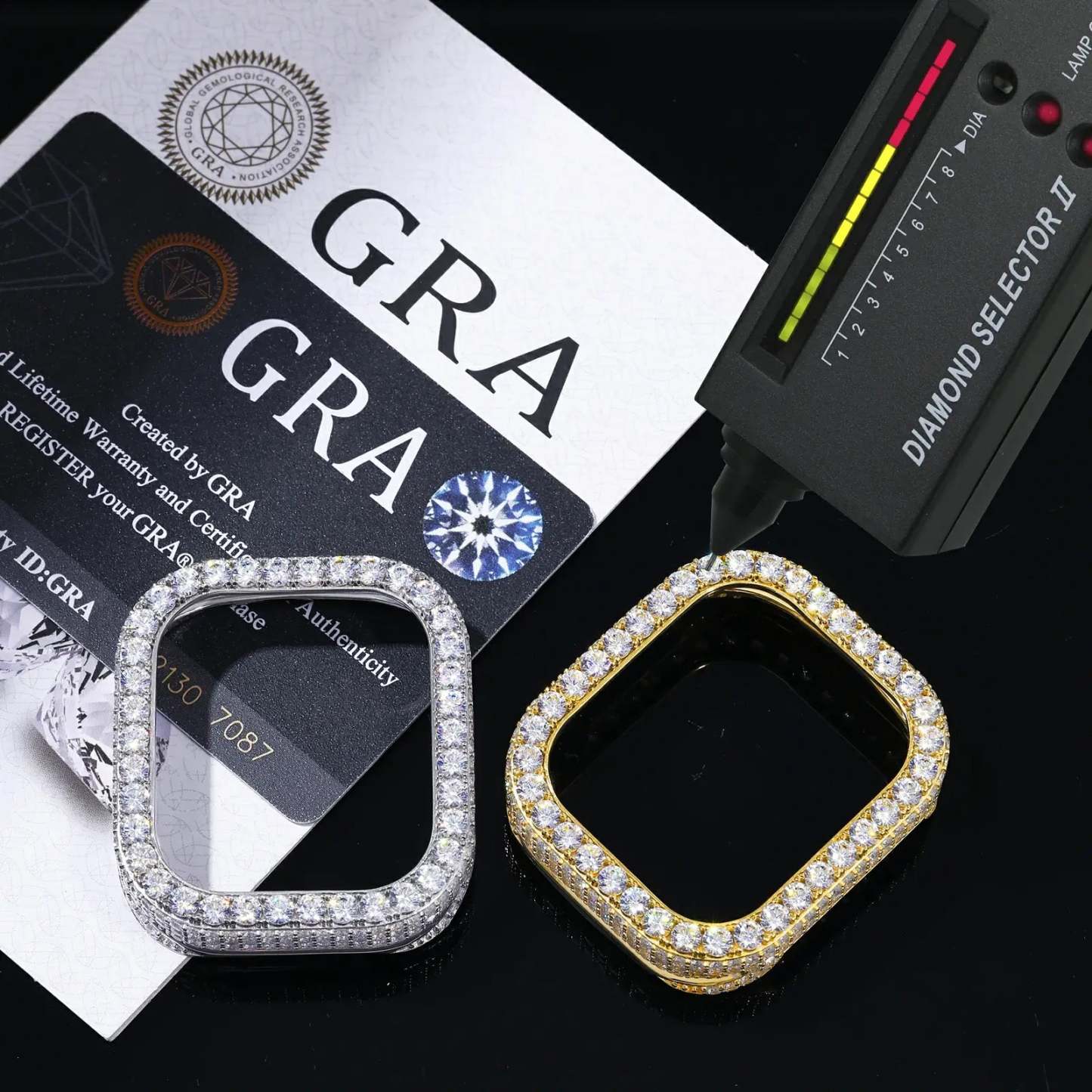 42/46mm Moissanite Bezel Case For Apple Watch Series 10/11