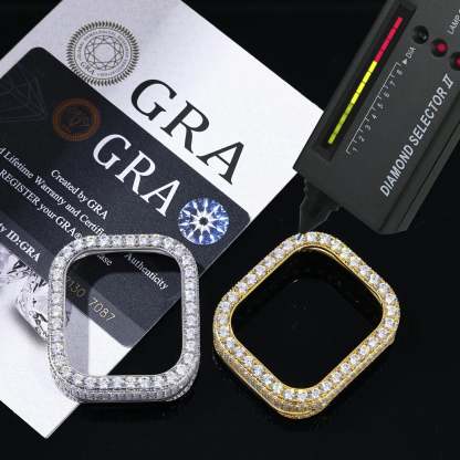 42/46mm Moissanite Bezel Case For Apple Watch Series 10/11