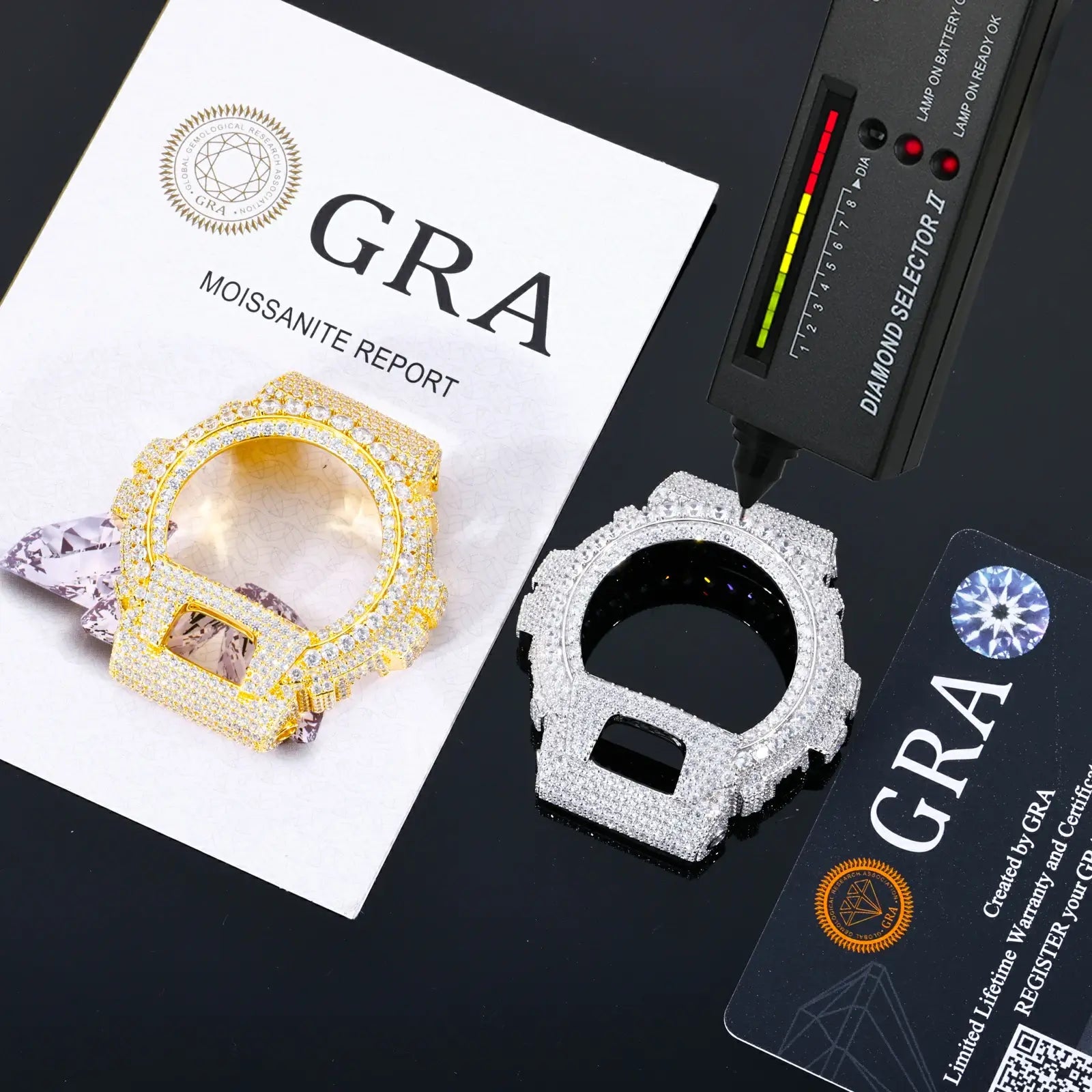 Iced Out Moissanite Shell DW6900RL-1AC