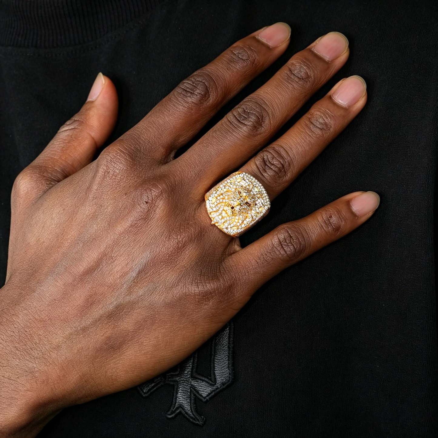 Moissanite Hip Hop Lion King Ring