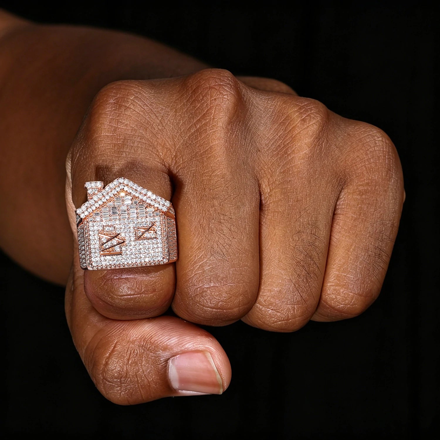 Moissanite Creative Three-Dimensional Small House Ring