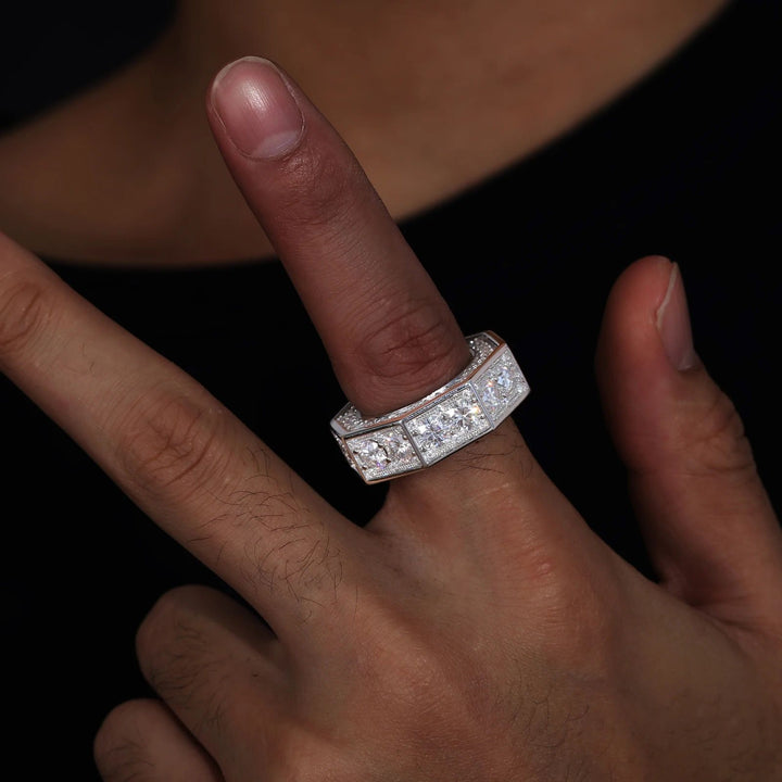 Moissanite Retro Geometric Octagonal Ring
