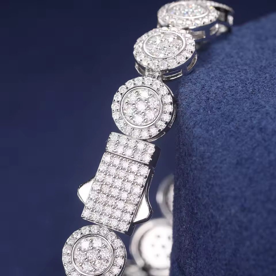 9mm Moissanites Circular Tennis Bracelet