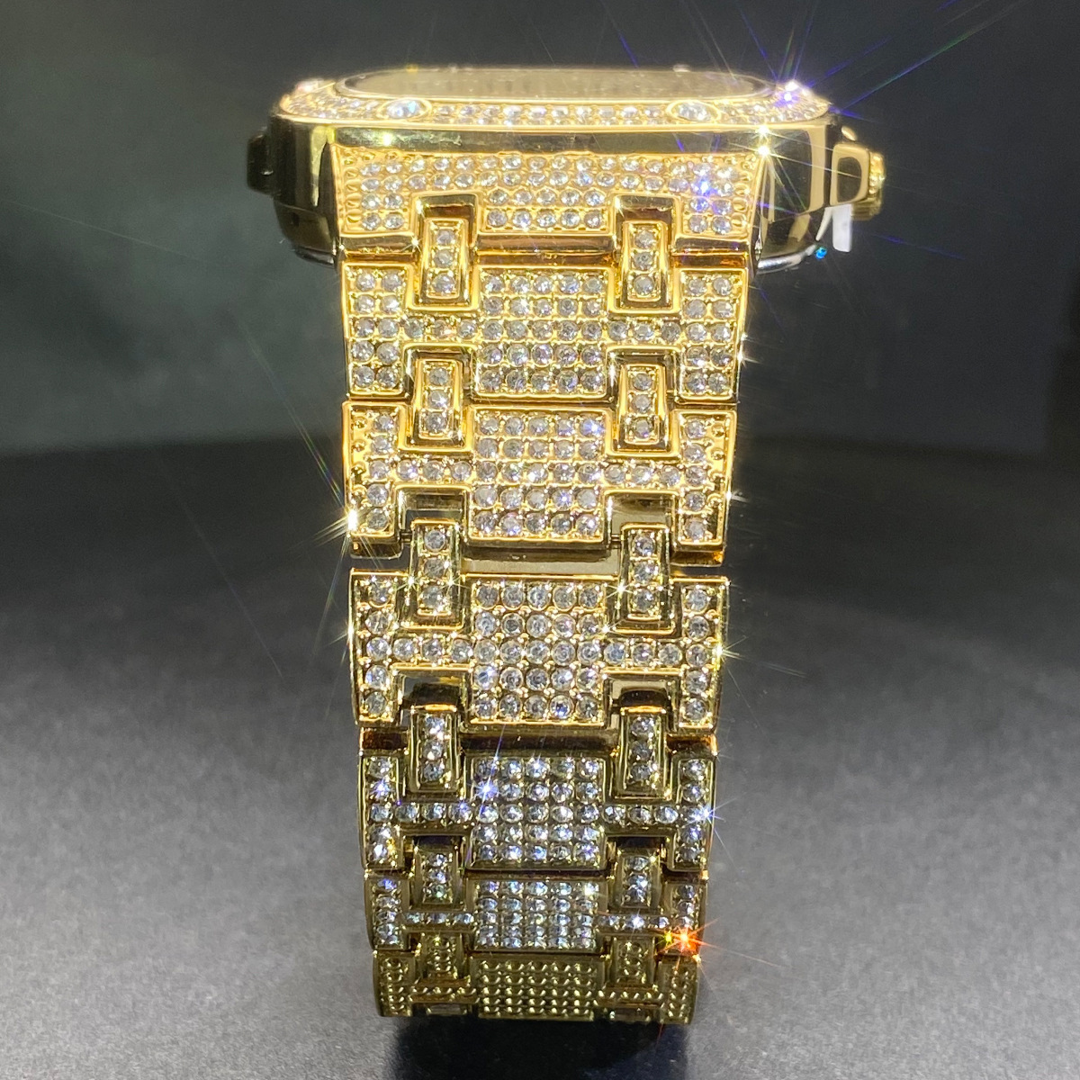 Moissanite Ultra-sparkling Square Quartz Full Diamond Setting Watch