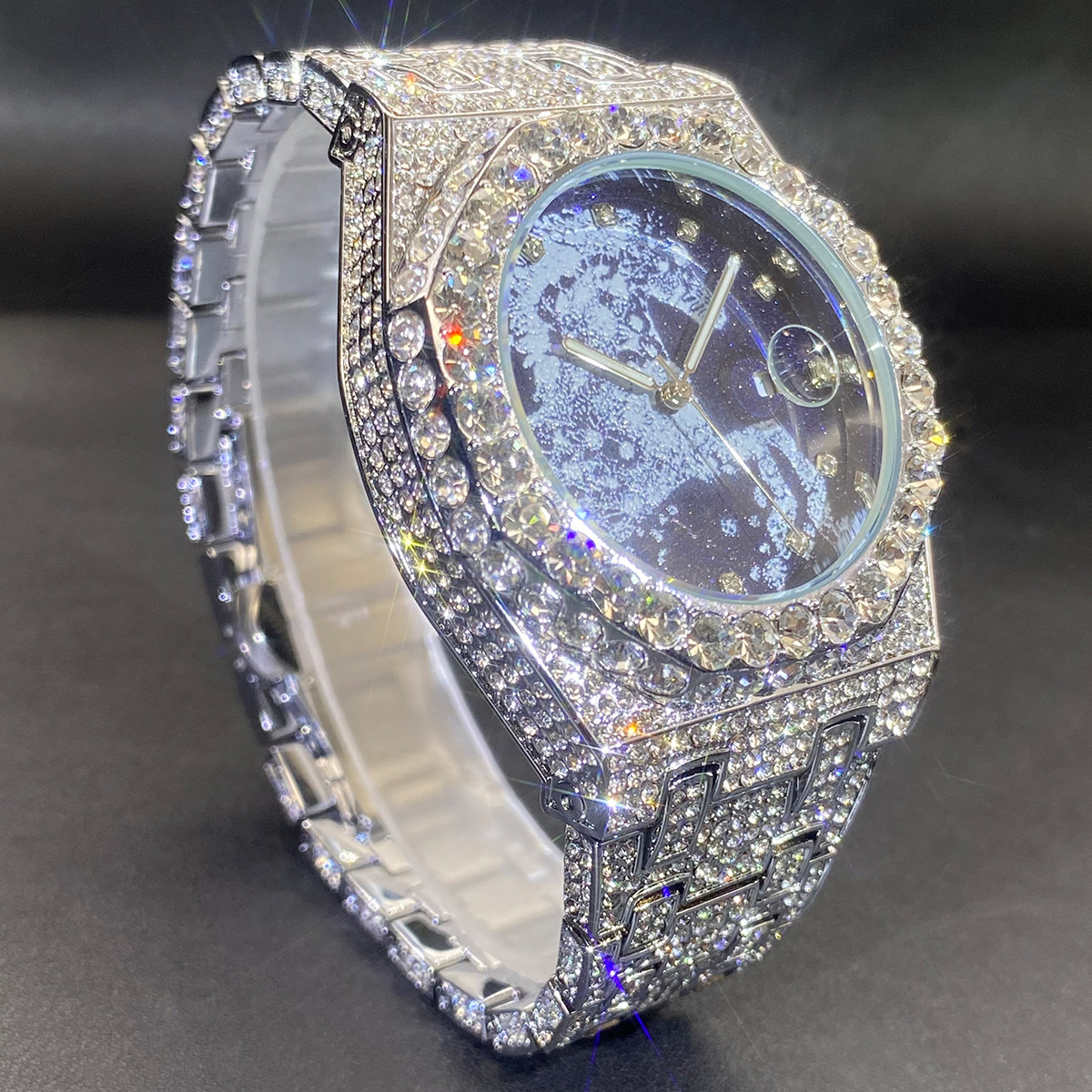 Year Horse Starry Sky Horse Motif and Full Moissanite Setting Watch