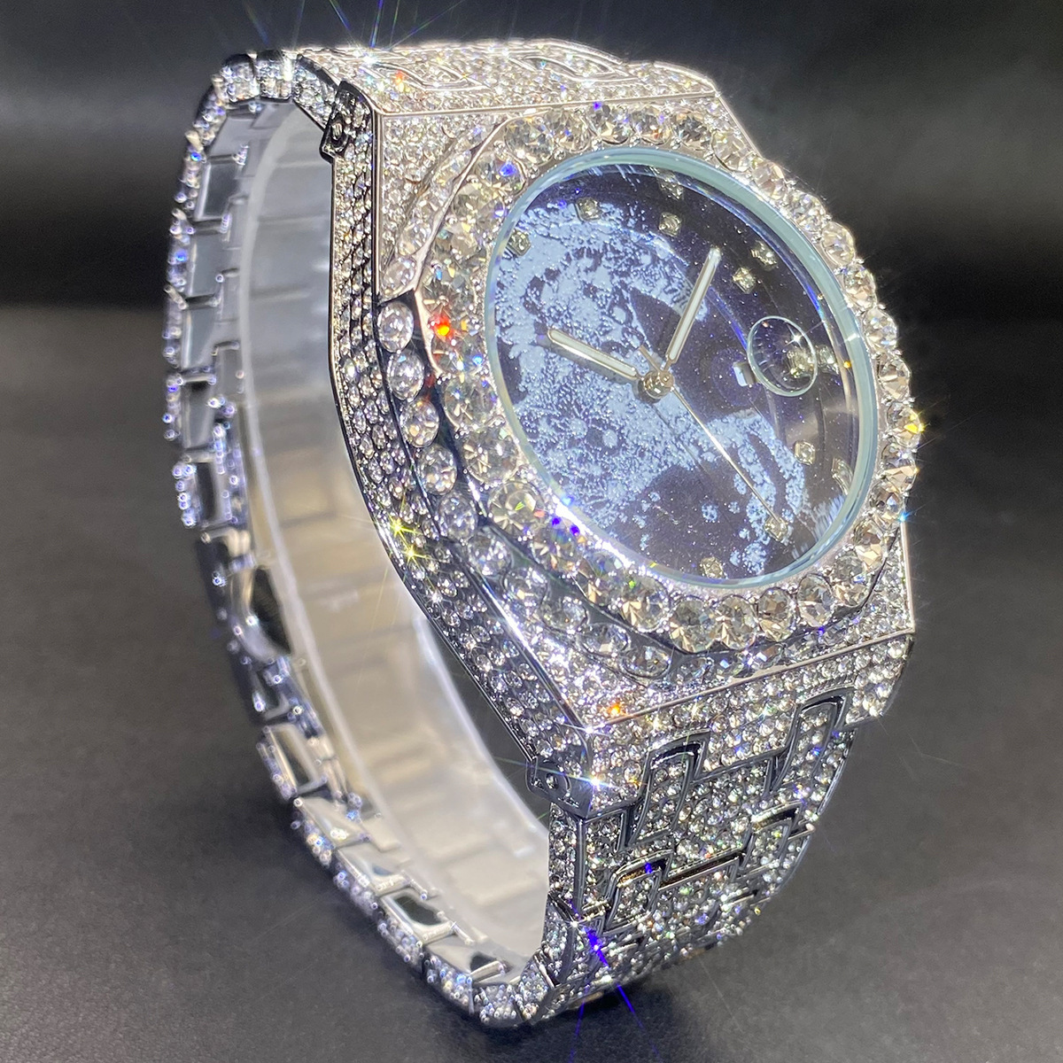 Year Horse Starry Sky Horse Motif and Full Moissanite Setting Watch