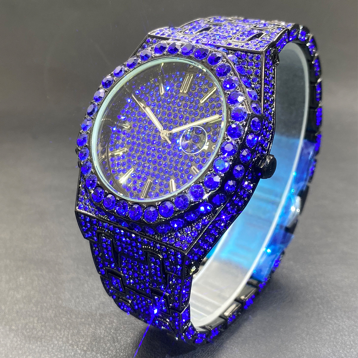 Niche Moissanite Watch with Luminous Hands