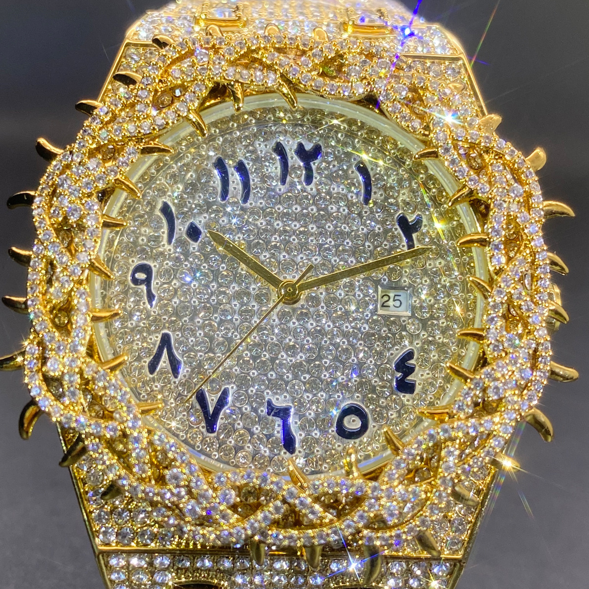 Iced Out Thorn Crown Men Watch 