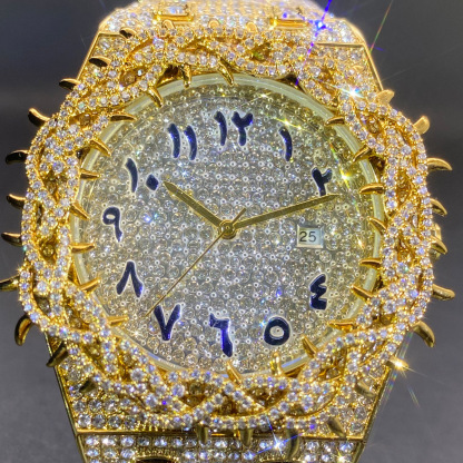 Iced Out Thorn Crown Men Watch 