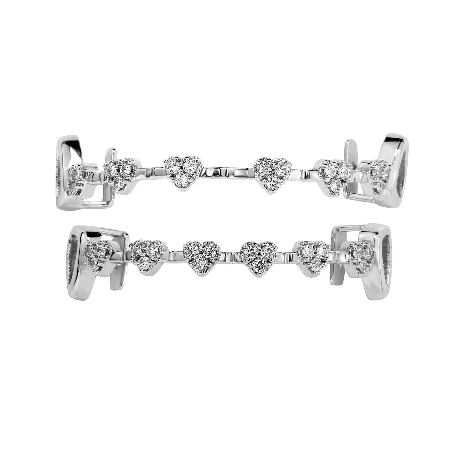 Fashionable Moissanite Gold Grillz – Heart Shaped Fully Diamond-Paved
