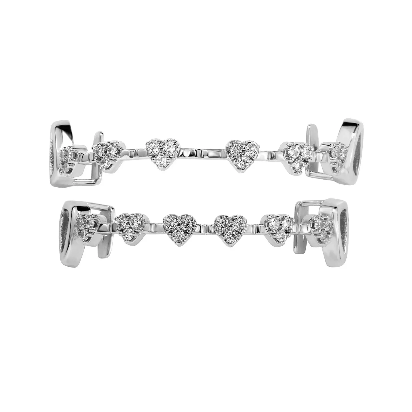 Fashionable Moissanite Gold Grillz – Heart Shaped Fully Diamond-Paved