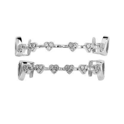 Fashionable Moissanite Gold Grillz – Heart Shaped Fully Diamond-Paved