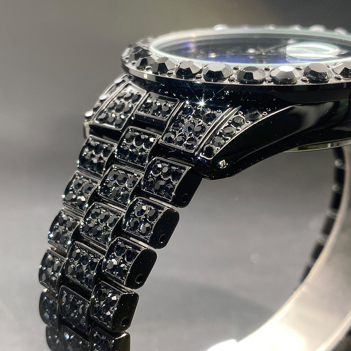 Square Moissanite Bold Roman Numeral Dial Watch