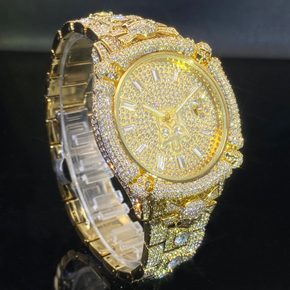 Moissanite Exquisitely Designed Opulent Skull Watch