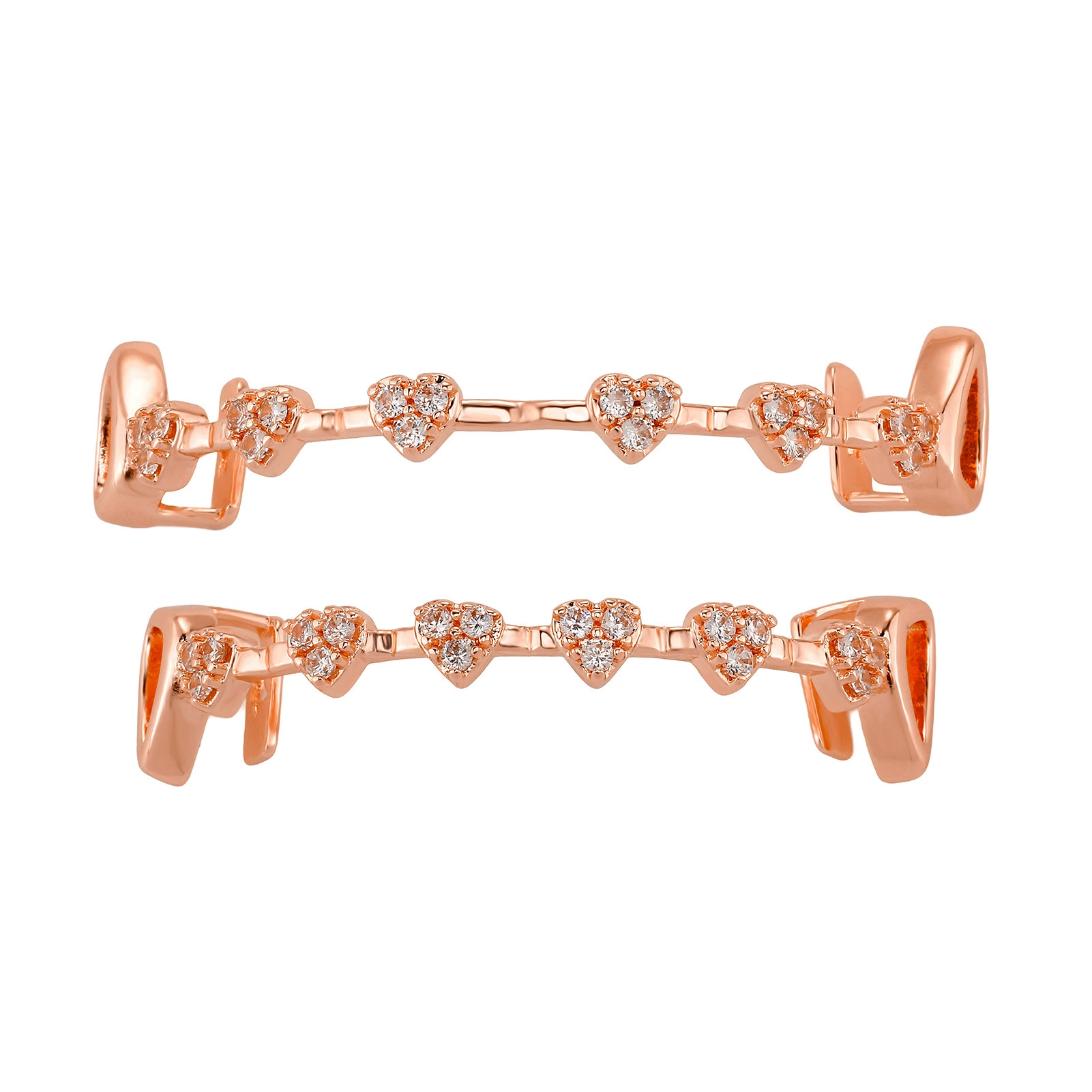 Fashionable Moissanite Gold Grillz – Heart Shaped Fully Diamond-Paved