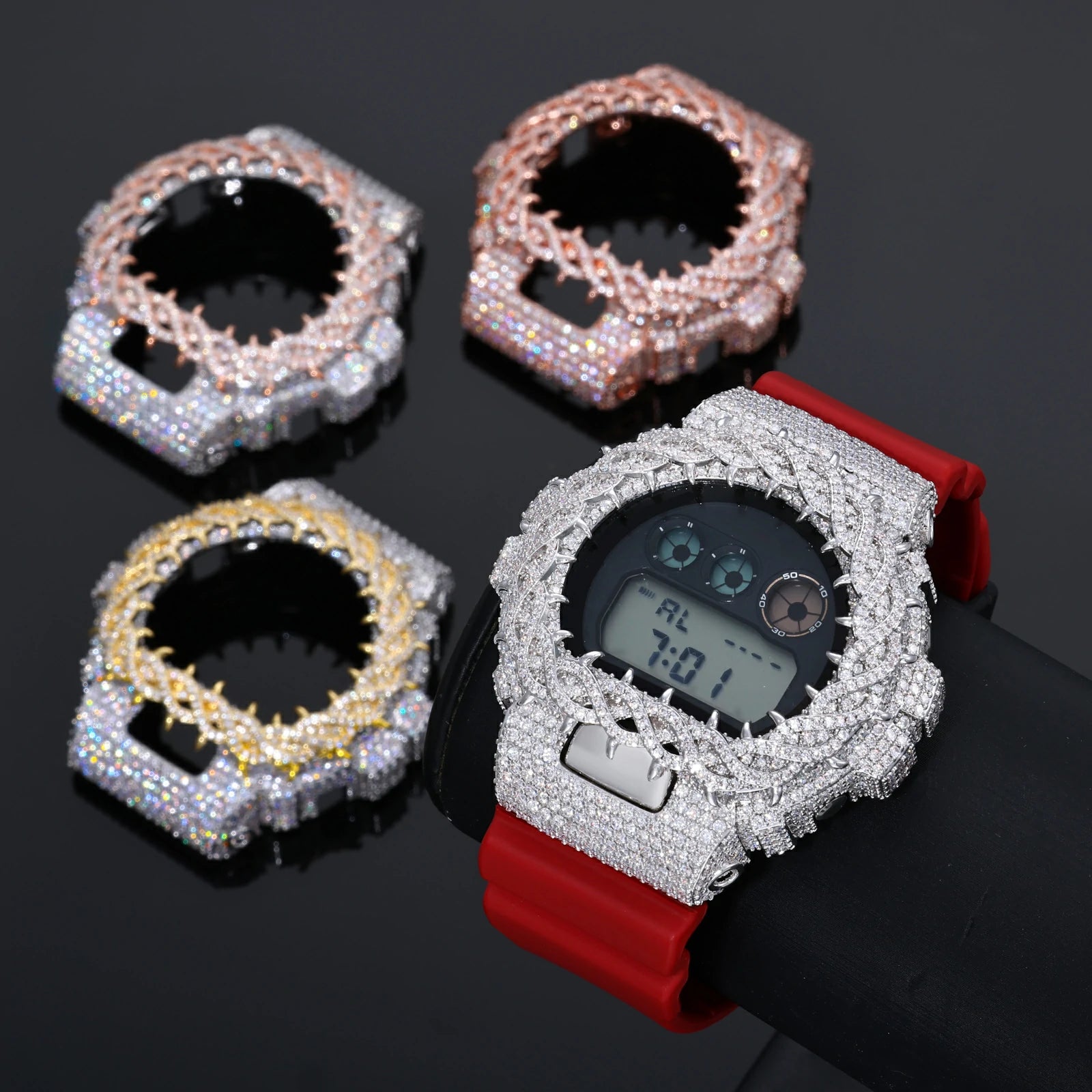 Moissanite Vine Thorns Watch Case for DW6900 SERIES