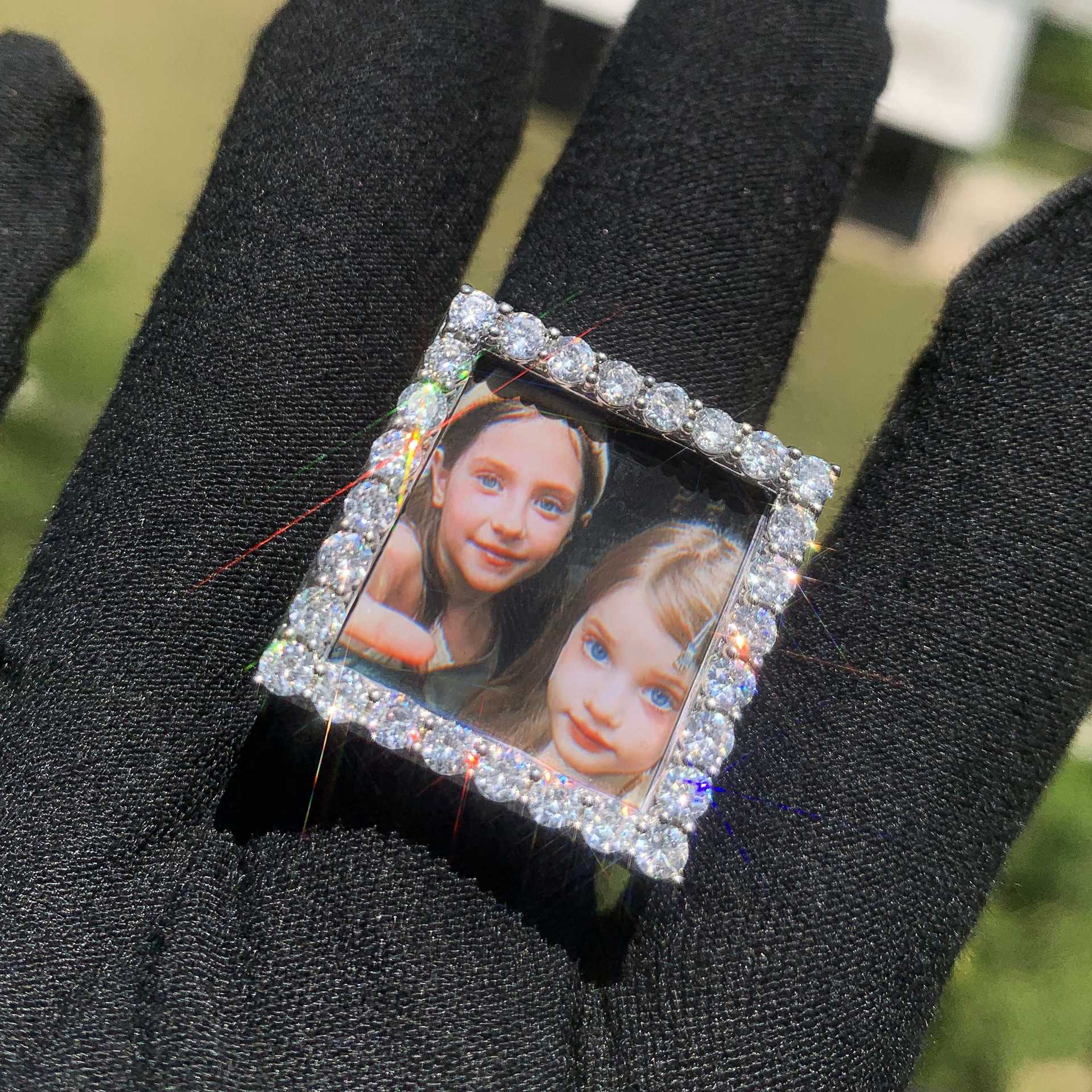 Moissanite Custom Photo Ring