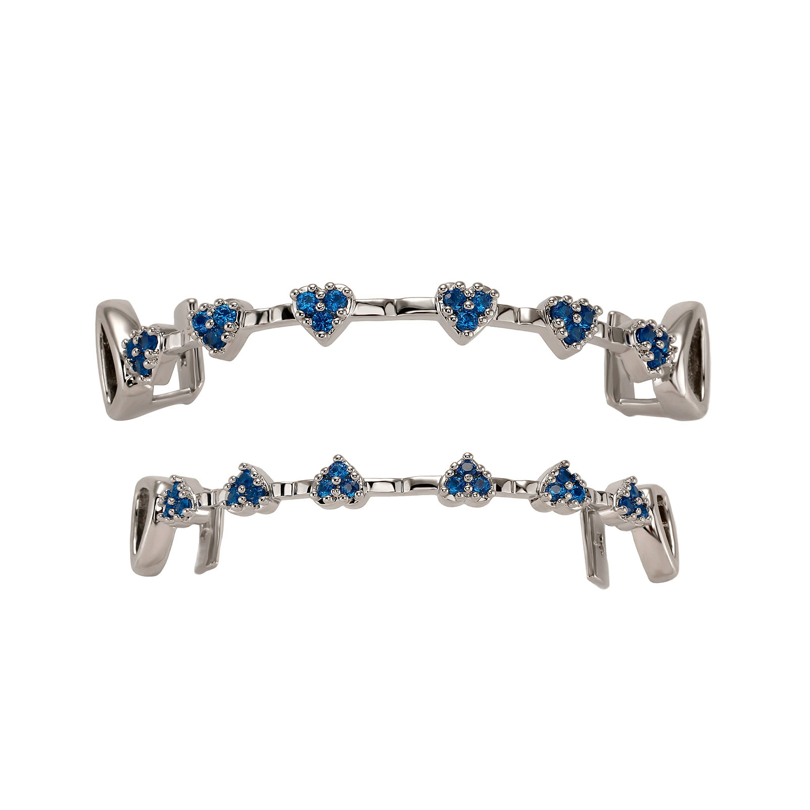 Fashionable Moissanite Gold Grillz – Heart Shaped Fully Diamond-Paved