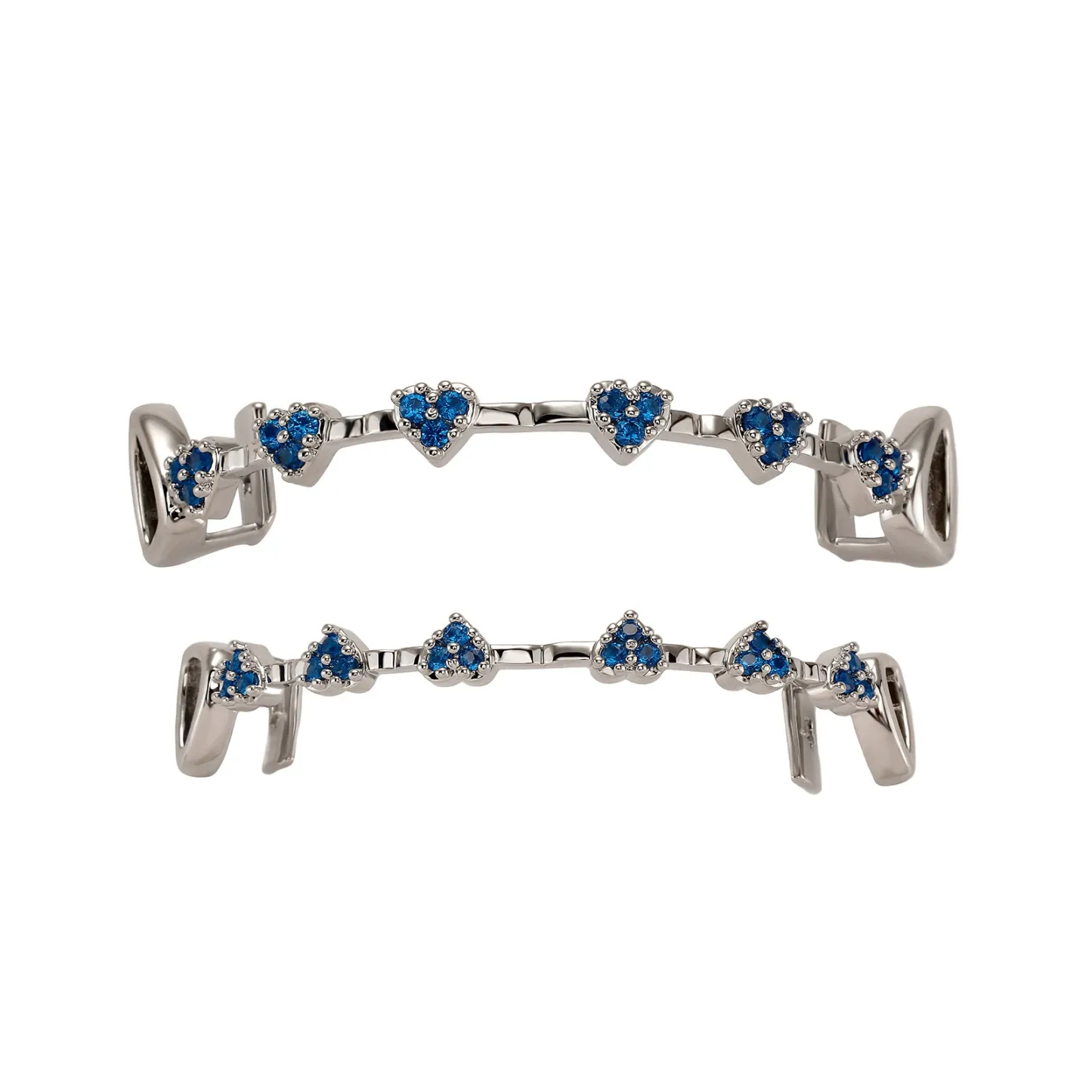 Fashionable Moissanite Gold Grillz – Heart Shaped Fully Diamond-Paved