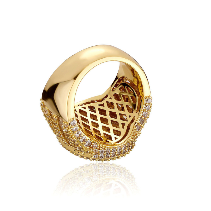 Moissanite Trendtide Trapezoid Square Diamond Close Set Disc Ring