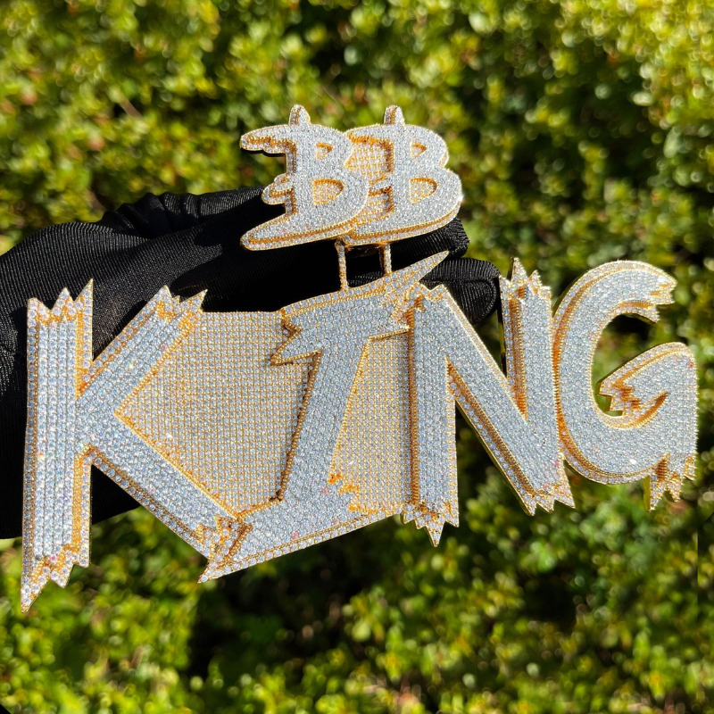 Moissanite Cursive Upper and Lower Two-layer Letter Custom Pendant