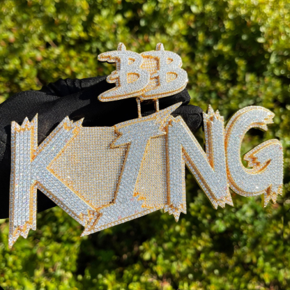 Moissanite Cursive Upper and Lower Two-layer Letter Custom Pendant