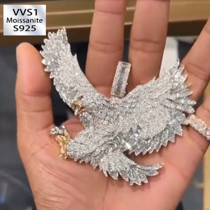 Moissanite Eagle Pendant（Goods In Stock)