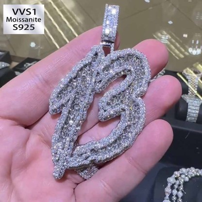 （In Stock）S925 Moissanite Number 13 Pendant