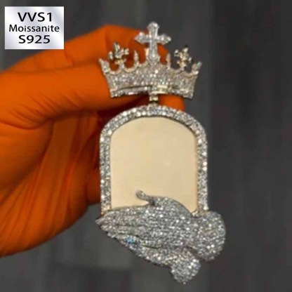 S925 Moissanite Photo Frame Pendant