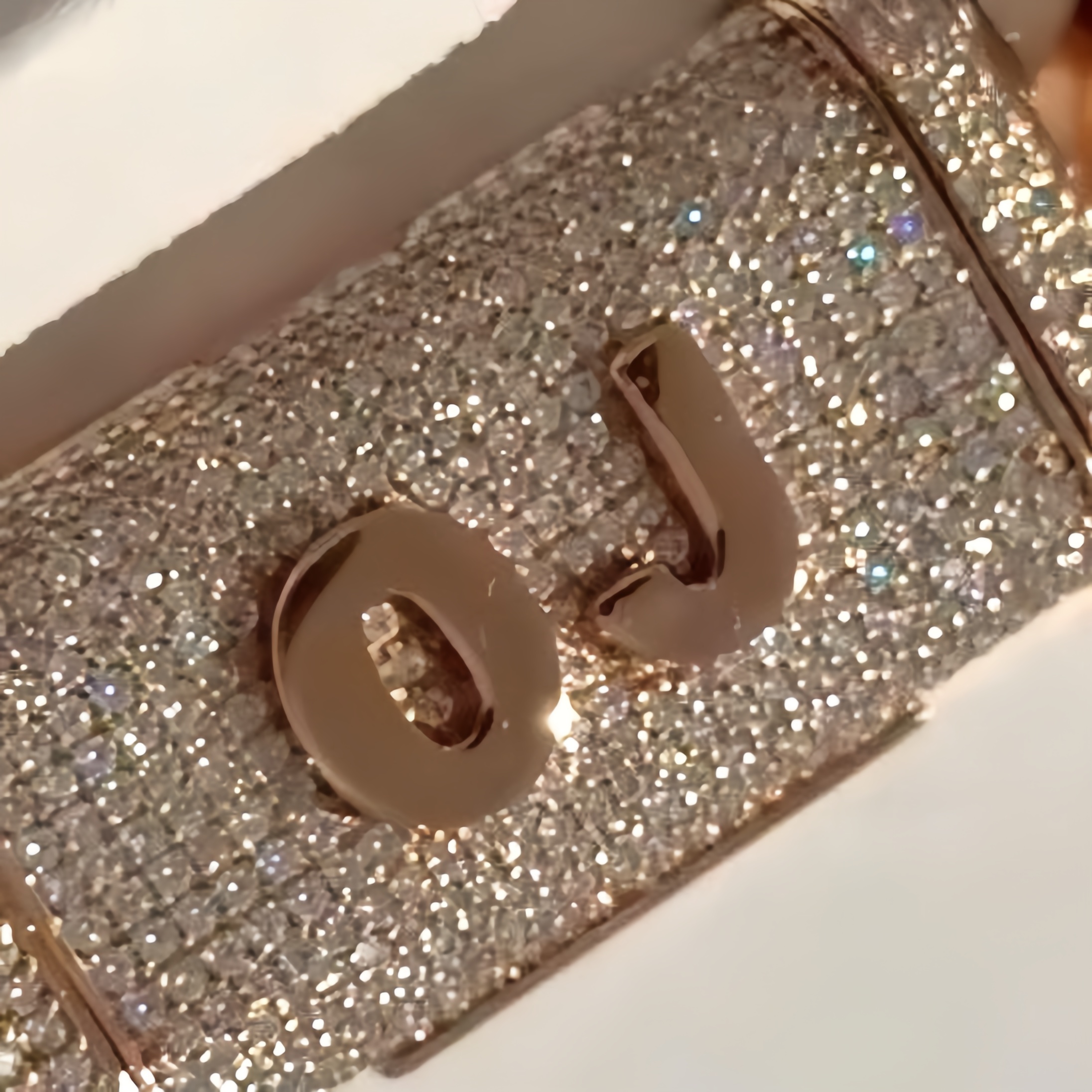 20mm Moissanite Custom Letter Buckle Cuban Chain